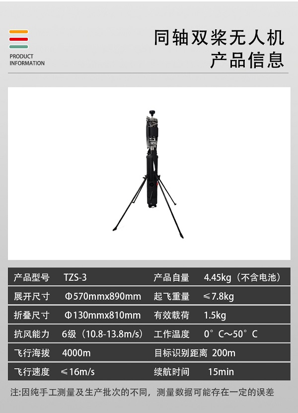 同軸雙槳無人機(jī)TZS-3(圖2)